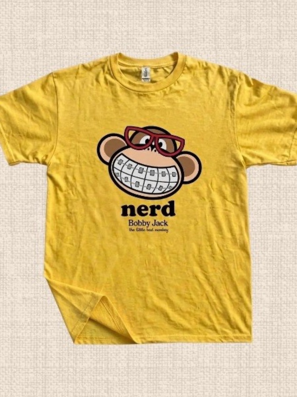 Gildan Yellow Jack "nerd" Monkey Graphic Tee